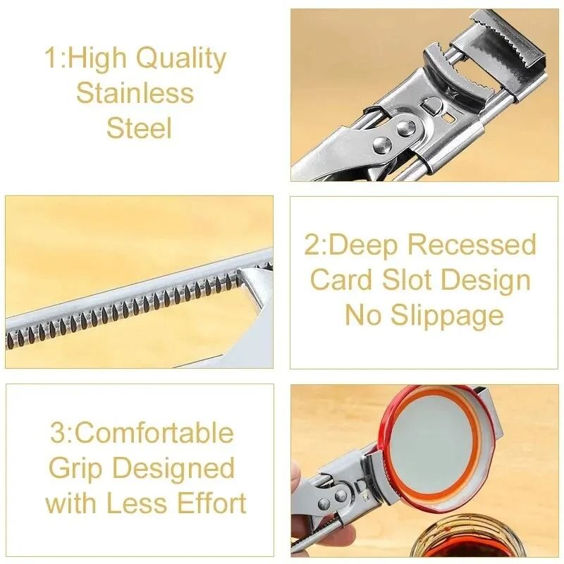 Adjustable Multi Function Stainless Steel Bottle And Jar Opener 3