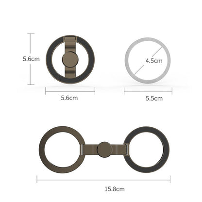360° Rotation Mobile Phone Holder, Folding Metal Finger Ring, Portable Magnetic Stand For Magsafe iPhone