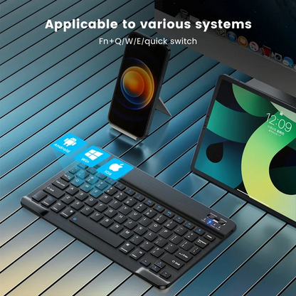 Rechargeable Wireless Gaming Keyboard for iOS, Android, Windows, Smart Phone, iPad, PC, Laptop, Bluetooth-Compatible