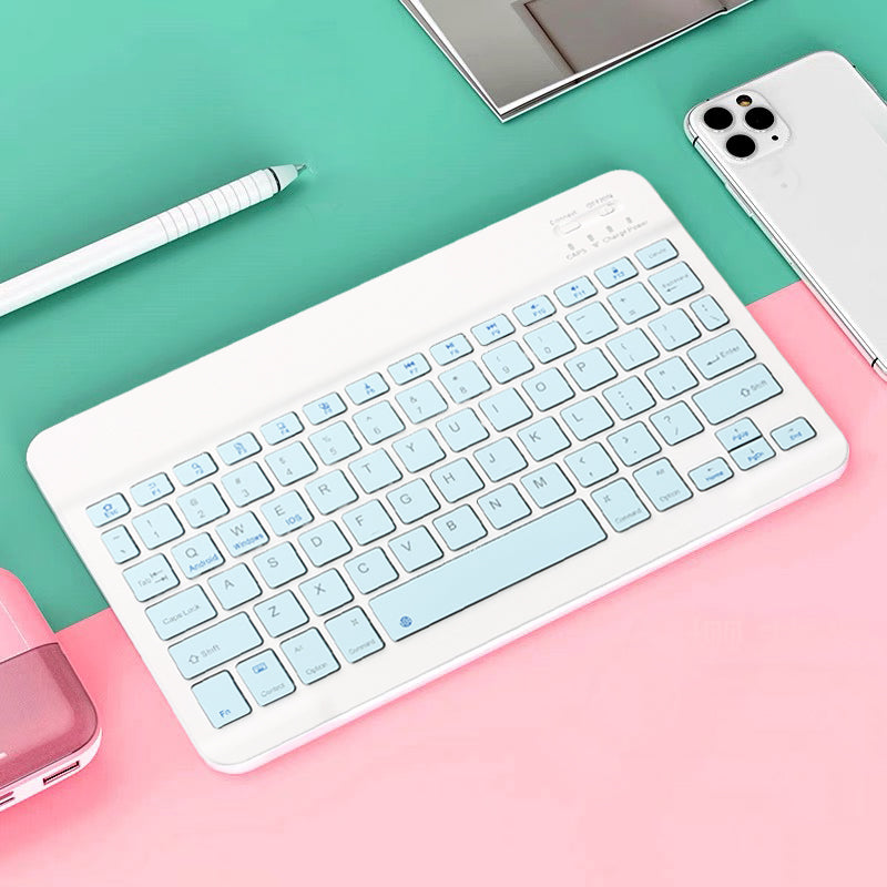 Rechargeable Wireless Gaming Keyboard for iOS, Android, Windows, Smart Phone, iPad, PC, Laptop, Bluetooth-Compatible