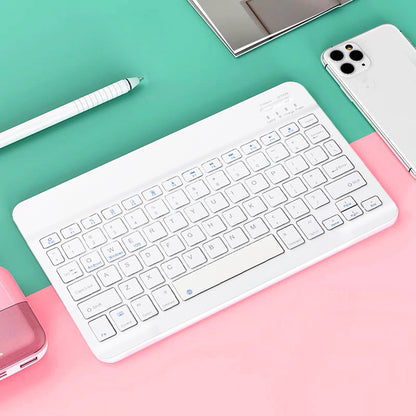 Rechargeable Wireless Gaming Keyboard for iOS, Android, Windows, Smart Phone, iPad, PC, Laptop, Bluetooth-Compatible