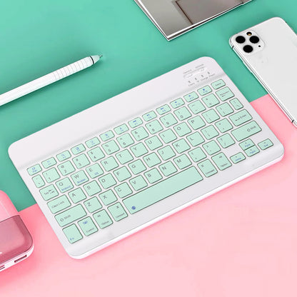 Rechargeable Wireless Gaming Keyboard for iOS, Android, Windows, Smart Phone, iPad, PC, Laptop, Bluetooth-Compatible