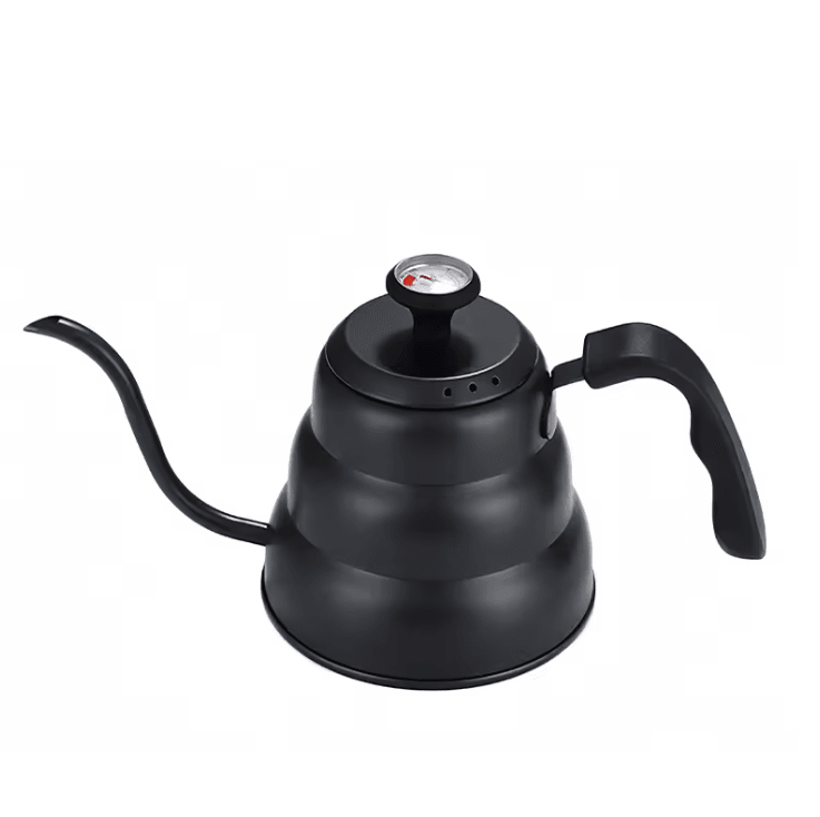Stainless Steel Pour Over Coffee Pot With Thermometer And Long Neck Design 4