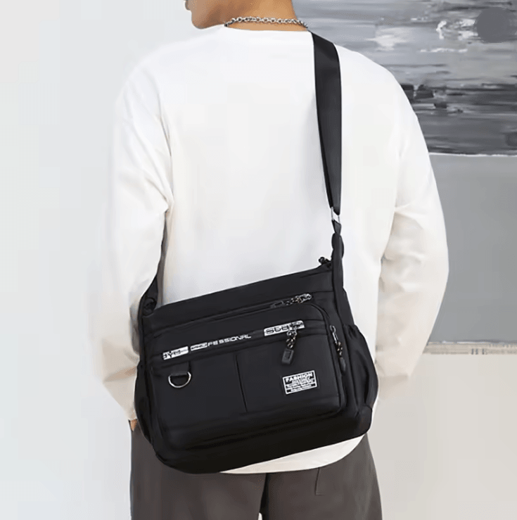 Oxford Shoulder Bag for Men Large Capacity Casual Crossbody Messenger Bag