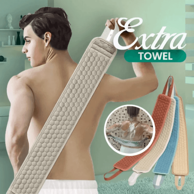 Exfoliating Back Scrubber for Shower Deep Clean Body Washcloth with Handles