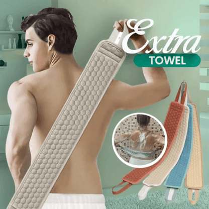 Exfoliating Back Scrubber for Shower Deep Clean Body Washcloth with Handles
