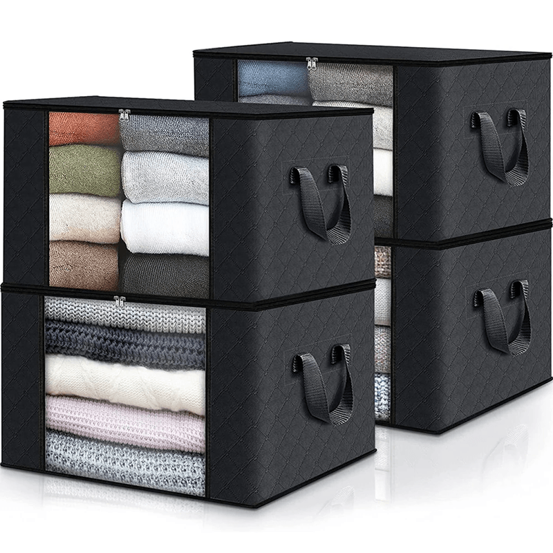 Large Capacity Clothes Storage Bag Foldable Blanket Organizer for Bedroom and Closet