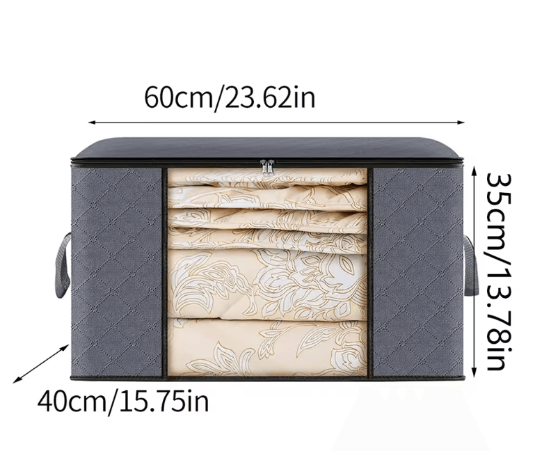Large Capacity Clothes Storage Bag Foldable Blanket Organizer For Bedroom And Closet 4