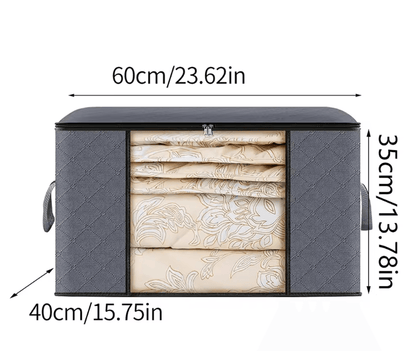 Large Capacity Clothes Storage Bag Foldable Blanket Organizer For Bedroom And Closet 4