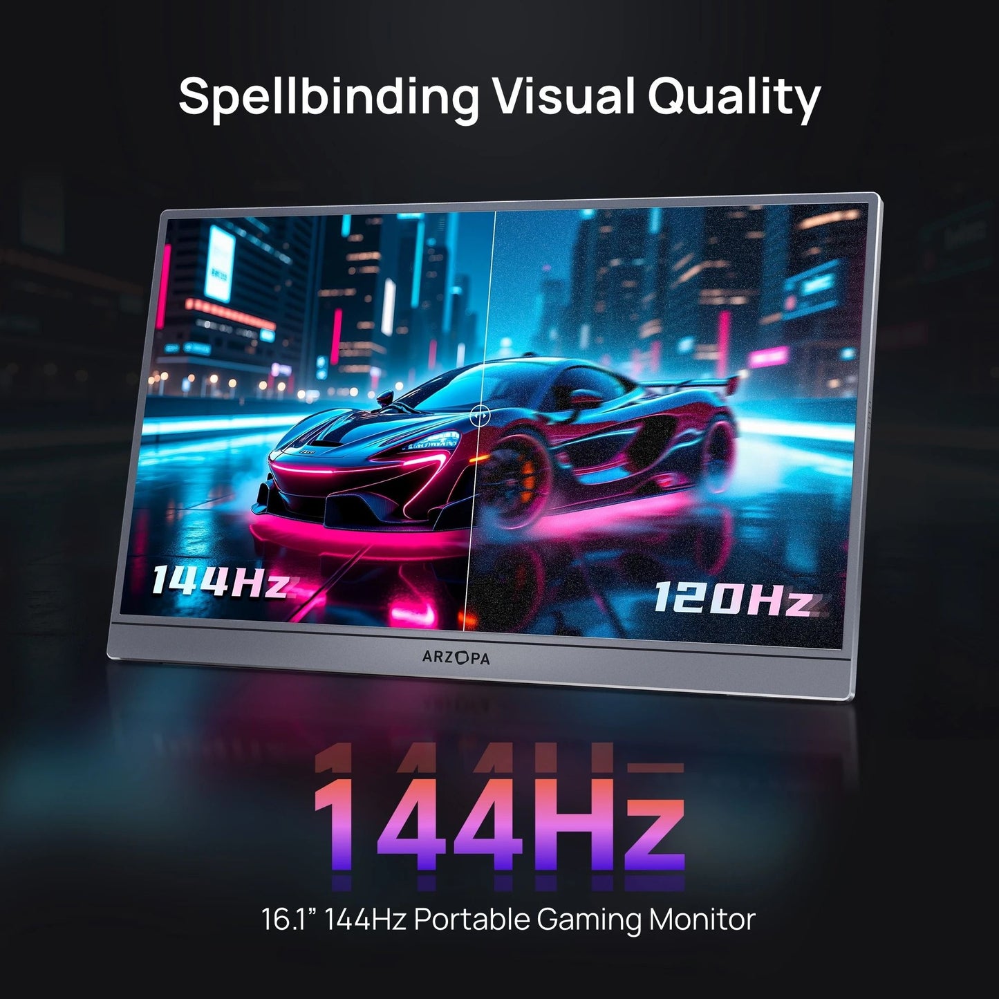 161 Inch 144Hz Portable Monitor With Wide Color Display And Protective Sleeve 1