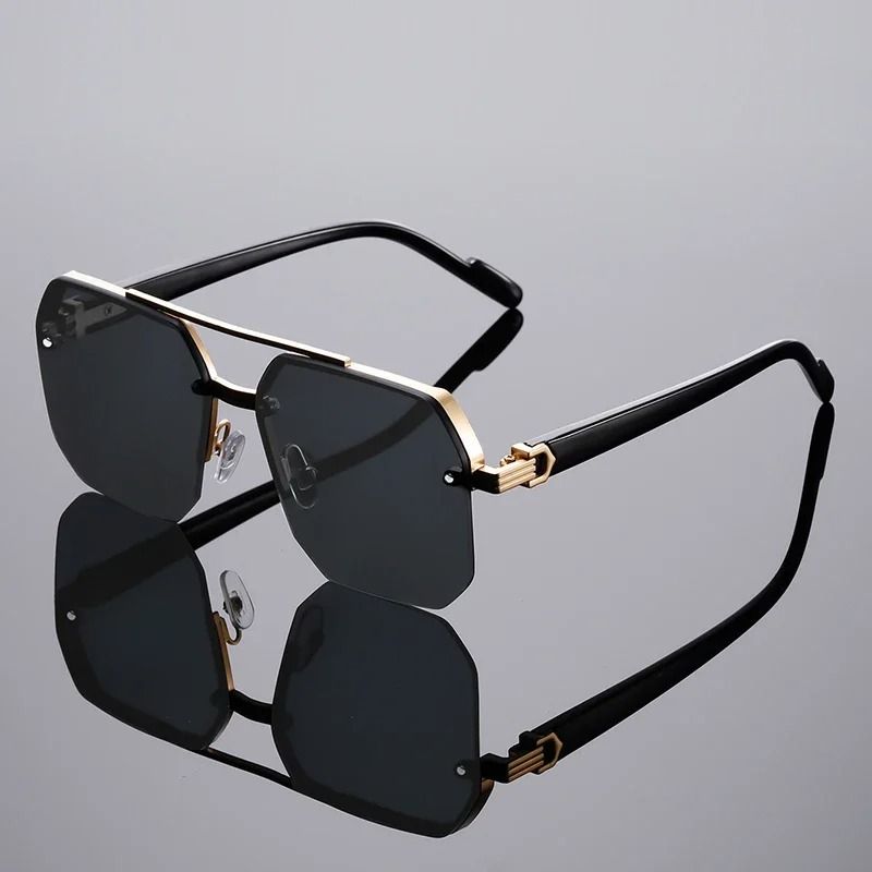 Oversized Semi Rimless Sunglasses With Gradient Lenses 7
