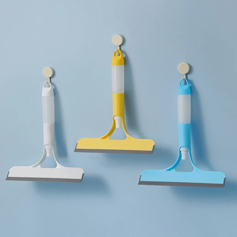 3 In 1 Window Cleaning Squeegee With Spray Bottle And Microfiber Scrubber 3