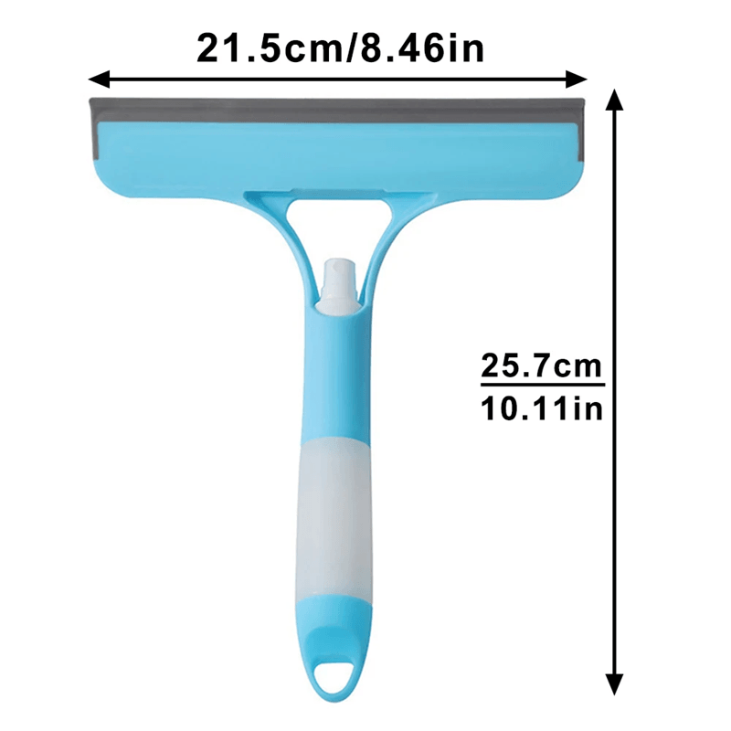3 In 1 Window Cleaning Squeegee With Spray Bottle And Microfiber Scrubber 4