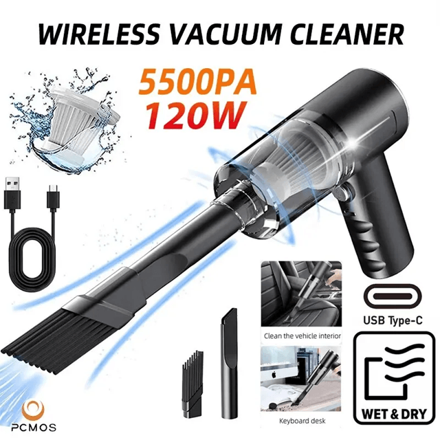 Wireless Vacuum Cleaner High Power Handheld for Home and Car