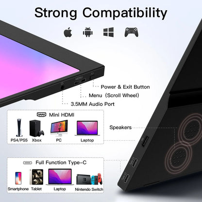 156 Inch Portable Monitor With HDR USB C And HDMI Connectivity 2