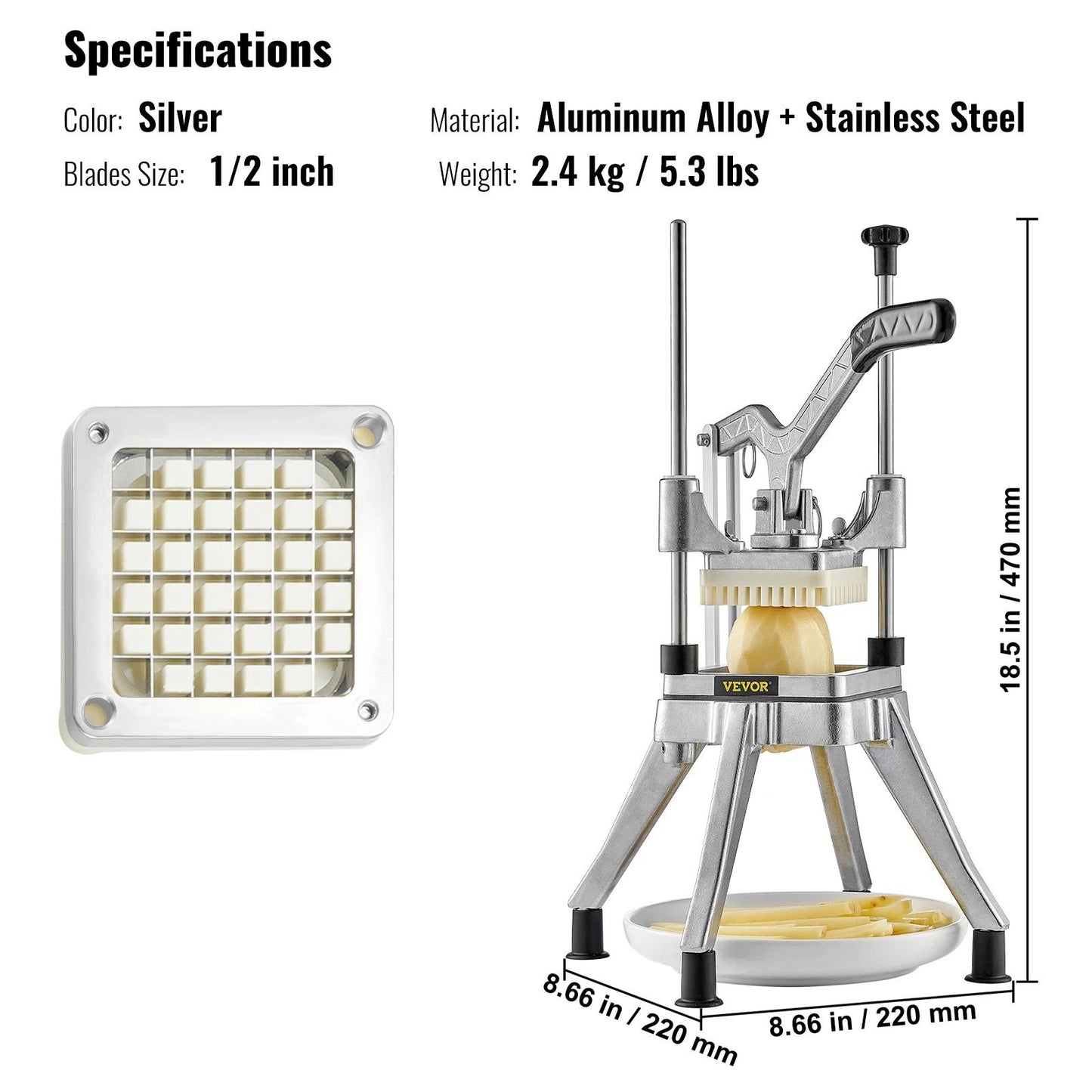 Commercial Stainless Steel Vegetable And Fruit Dicer Cutter 5