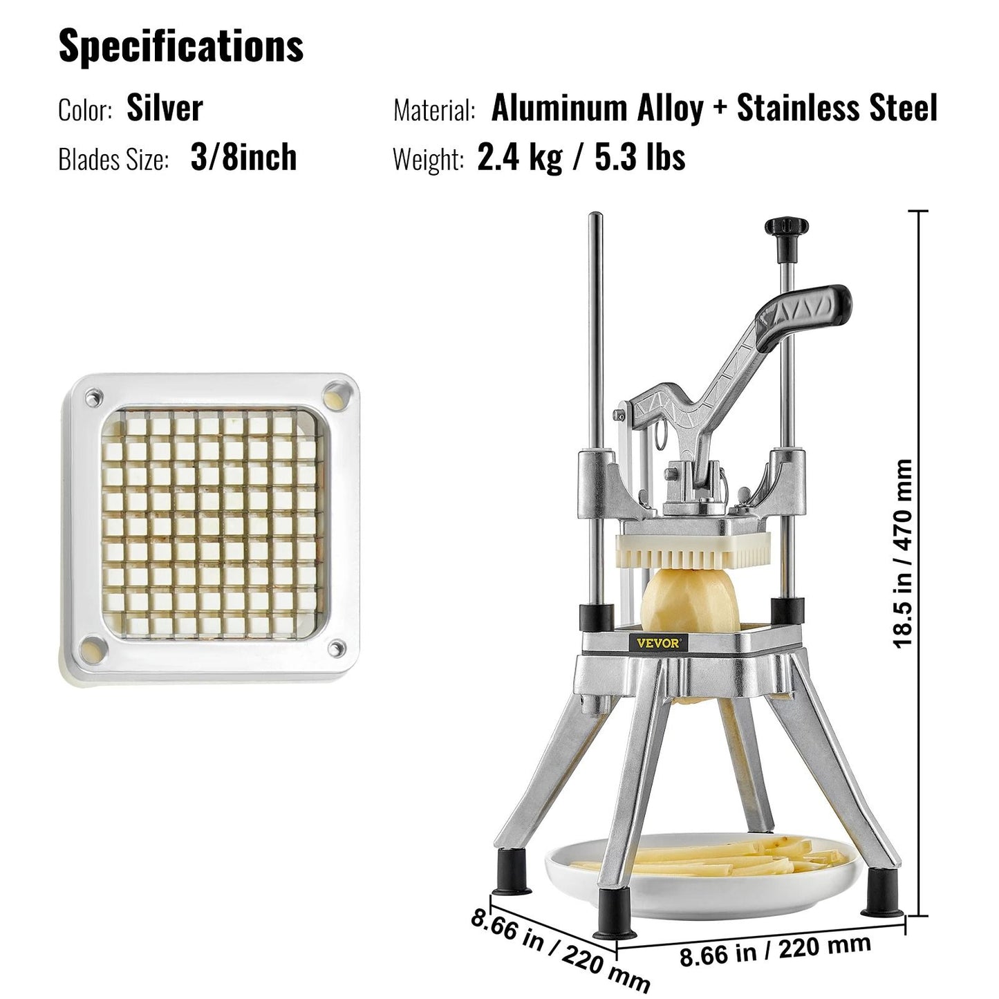 Commercial Stainless Steel Vegetable And Fruit Dicer Cutter 6