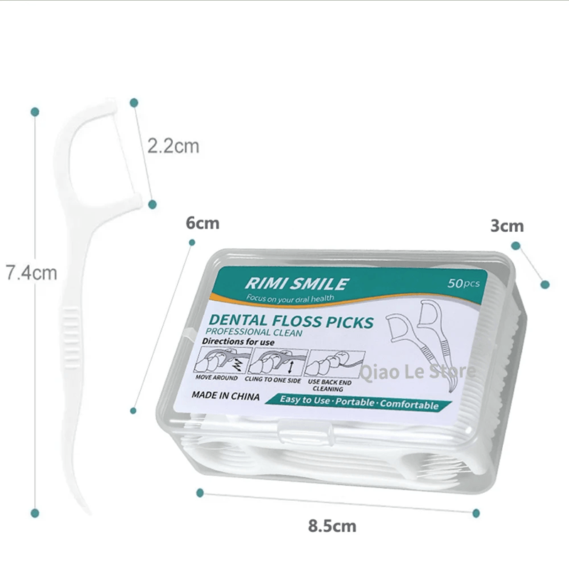 Portable Dental Floss Picks With Toothpick Box For Oral Care 1