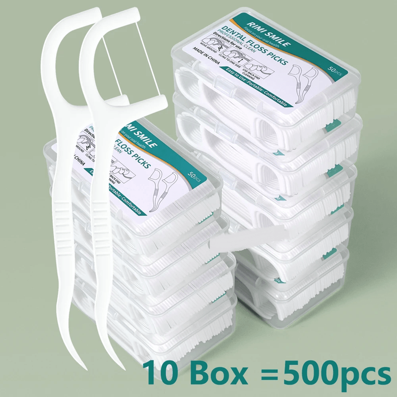 Portable Dental Floss Picks With Toothpick Box For Oral Care 6
