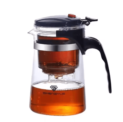 Glass Teapot With Built In Filter For Loose Leaf Tea And Herbal Brewing 2