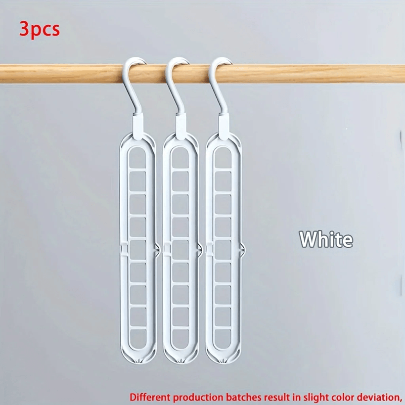 Foldable Space Saving Clothes Hangers With 9 Slots Heavy Duty Closet Organizer Set 5