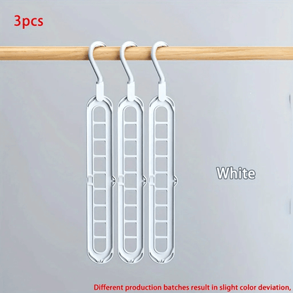 Foldable Space Saving Clothes Hangers With 9 Slots Heavy Duty Closet Organizer Set 5