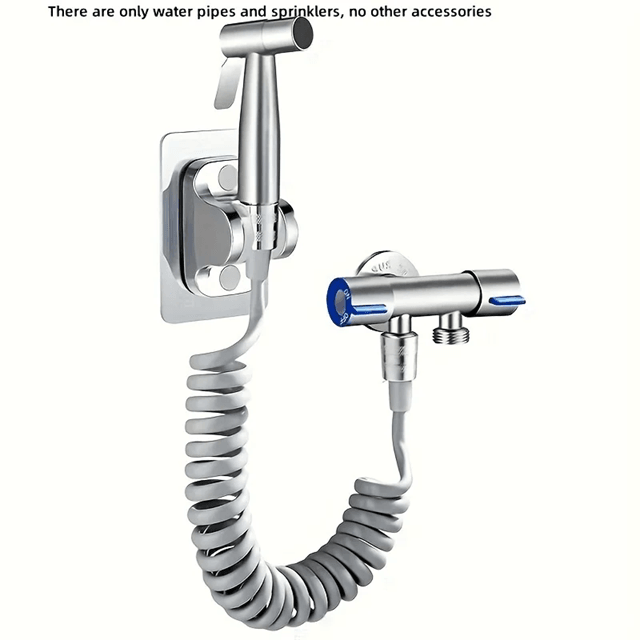 High Pressure Handheld Shower Kit Stainless Steel Cleaning Spray Gun 1
