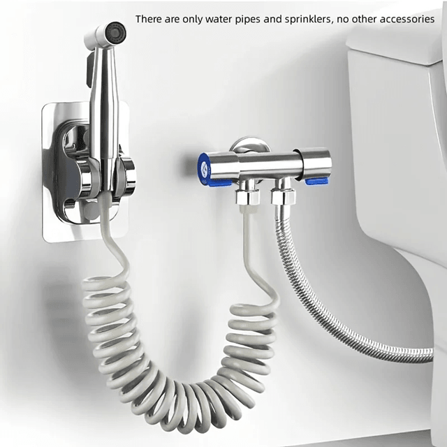 High Pressure Handheld Shower Kit Stainless Steel Cleaning Spray Gun 3