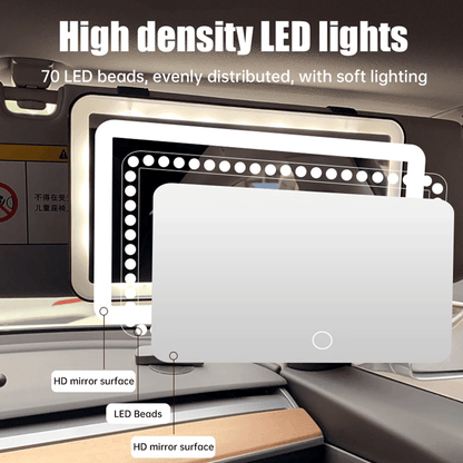 Car LED Makeup Mirror With Adjustable Lighting Sun Visor Vanity Mirror 2