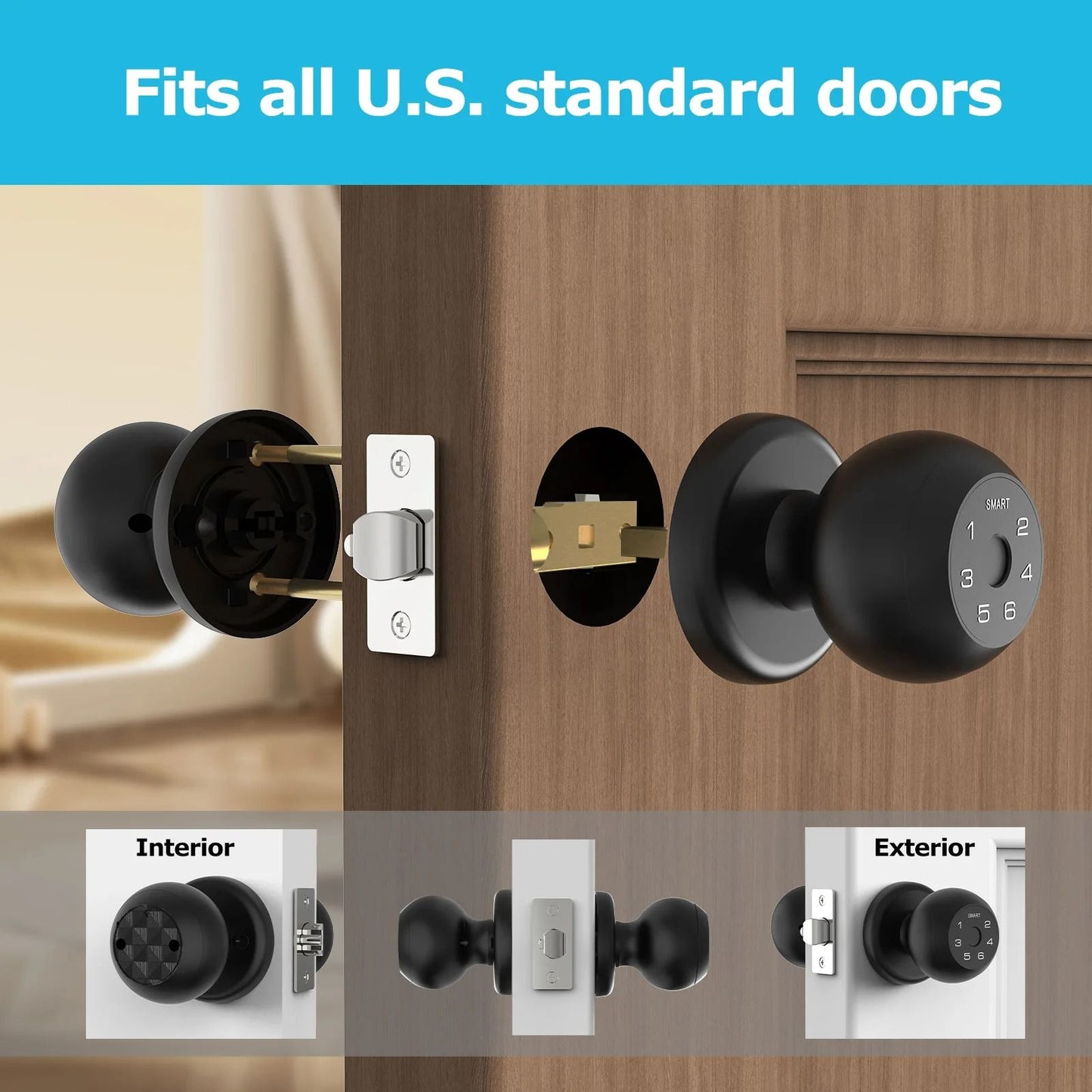 Smart Fingerprint Door Lock With App Control Passcode Unlock And Touchscreen Keypad 6