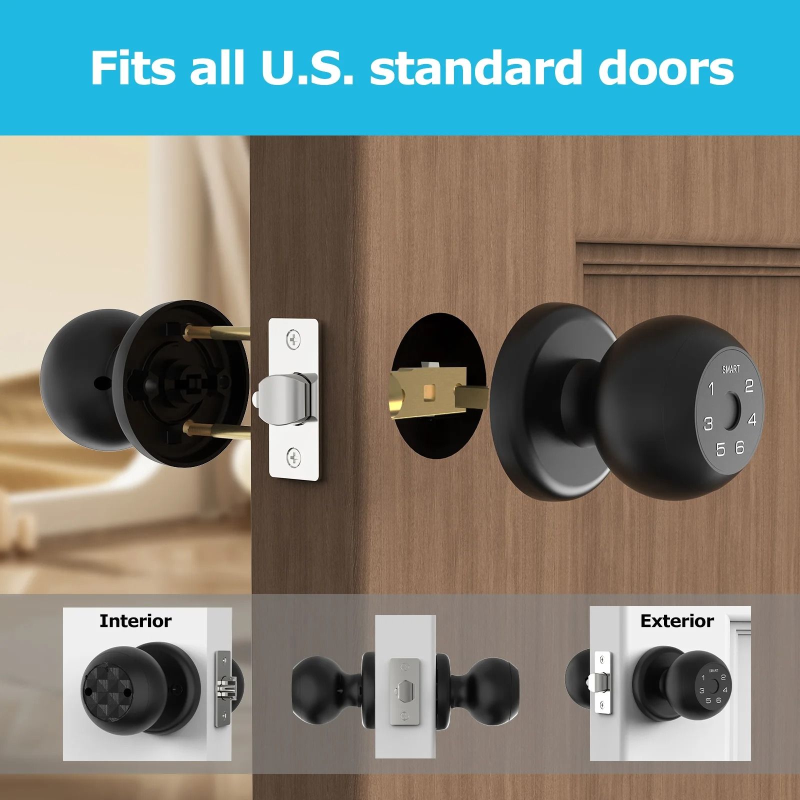 Smart Fingerprint Door Lock With App Control Passcode Unlock And Touchscreen Keypad 6