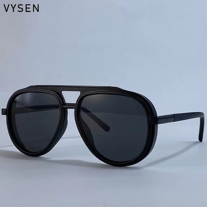 Mens Oversized Polarized Pilot Sunglasses  Luxury Double Beam Vintage Driving Shades 10