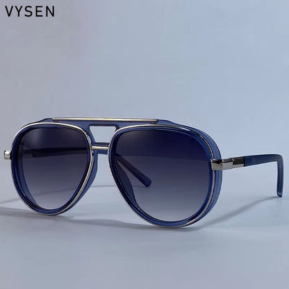 Mens Oversized Polarized Pilot Sunglasses  Luxury Double Beam Vintage Driving Shades 13