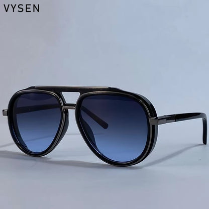 Mens Oversized Polarized Pilot Sunglasses  Luxury Double Beam Vintage Driving Shades 14