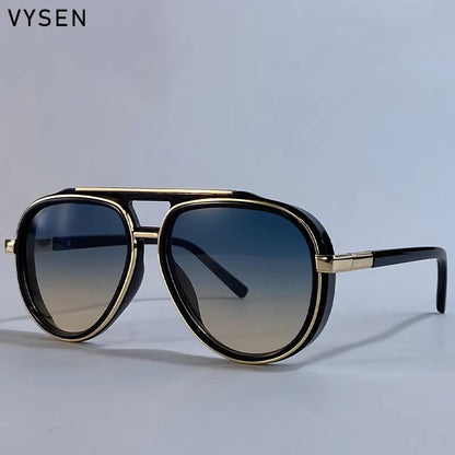 Mens Oversized Polarized Pilot Sunglasses  Luxury Double Beam Vintage Driving Shades 16