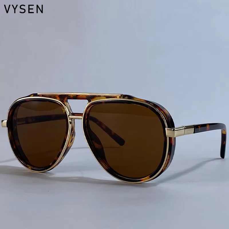 Mens Oversized Polarized Pilot Sunglasses  Luxury Double Beam Vintage Driving Shades 17