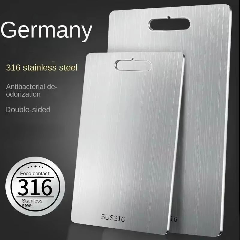 Premium 316 Stainless Steel Double-Sided Cutting & Kneading Board