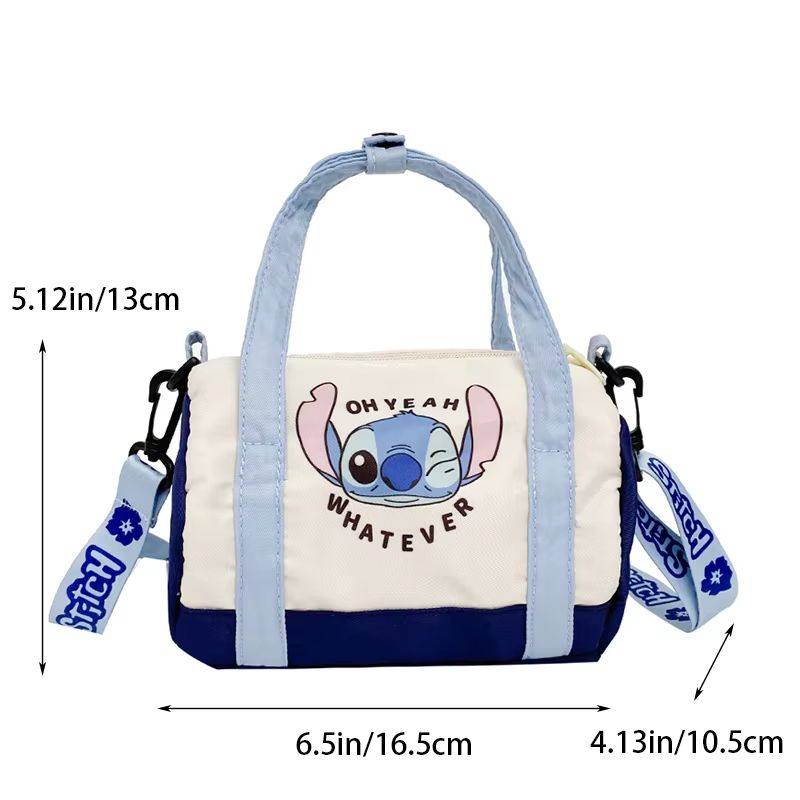 Cartoon Strawberry Bear Canvas Shoulder Bag  Casual Crossbody Tote For Women 5