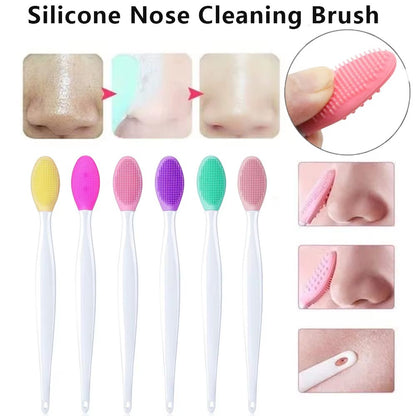 Silicone Face Cleansing Brush With Replacement Heads  Exfoliating Blackhead Removal Tool 1