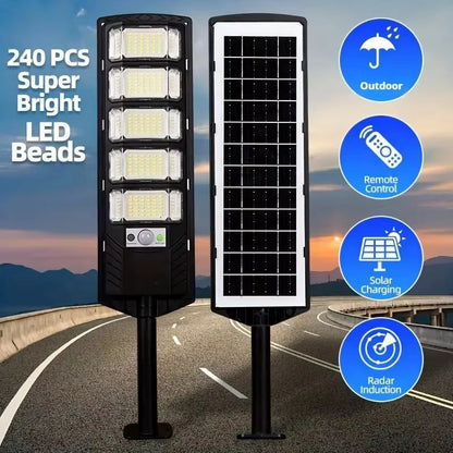 100000LM Solar LED Street Light  Commercial Outdoor Dusk To Dawn Security Lamp Waterproof 2