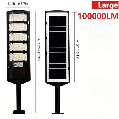 100000LM Solar LED Street Light  Commercial Outdoor Dusk To Dawn Security Lamp Waterproof 8