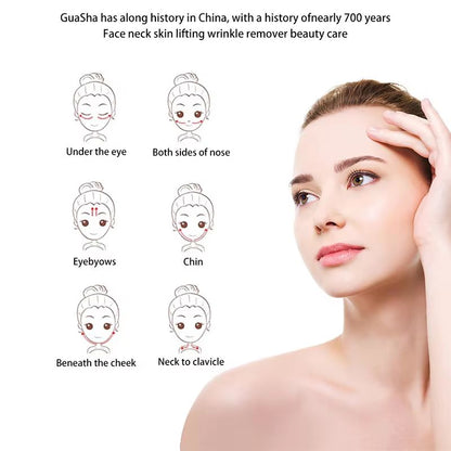 Natural Jade Gua Sha Massage Tool  Stone Facial Scraper For Skin Firming  Beauty Therapy 3