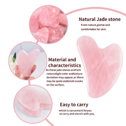 Natural Jade Gua Sha Massage Tool  Stone Facial Scraper For Skin Firming  Beauty Therapy 4