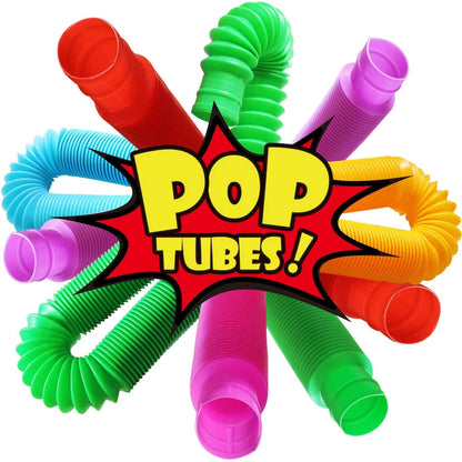 4Pack Mini Pop Tube Sensory Fidget Toys  Colorful Building  Stress Relief For Kids With Autism ADHD 2
