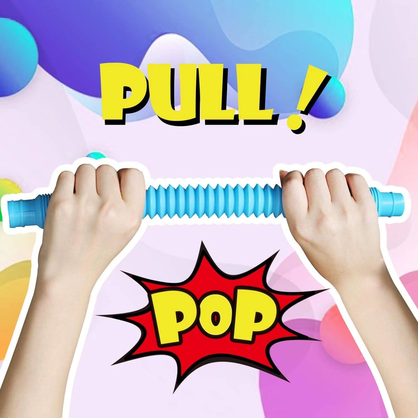 4Pack Mini Pop Tube Sensory Fidget Toys  Colorful Building  Stress Relief For Kids With Autism ADHD 4