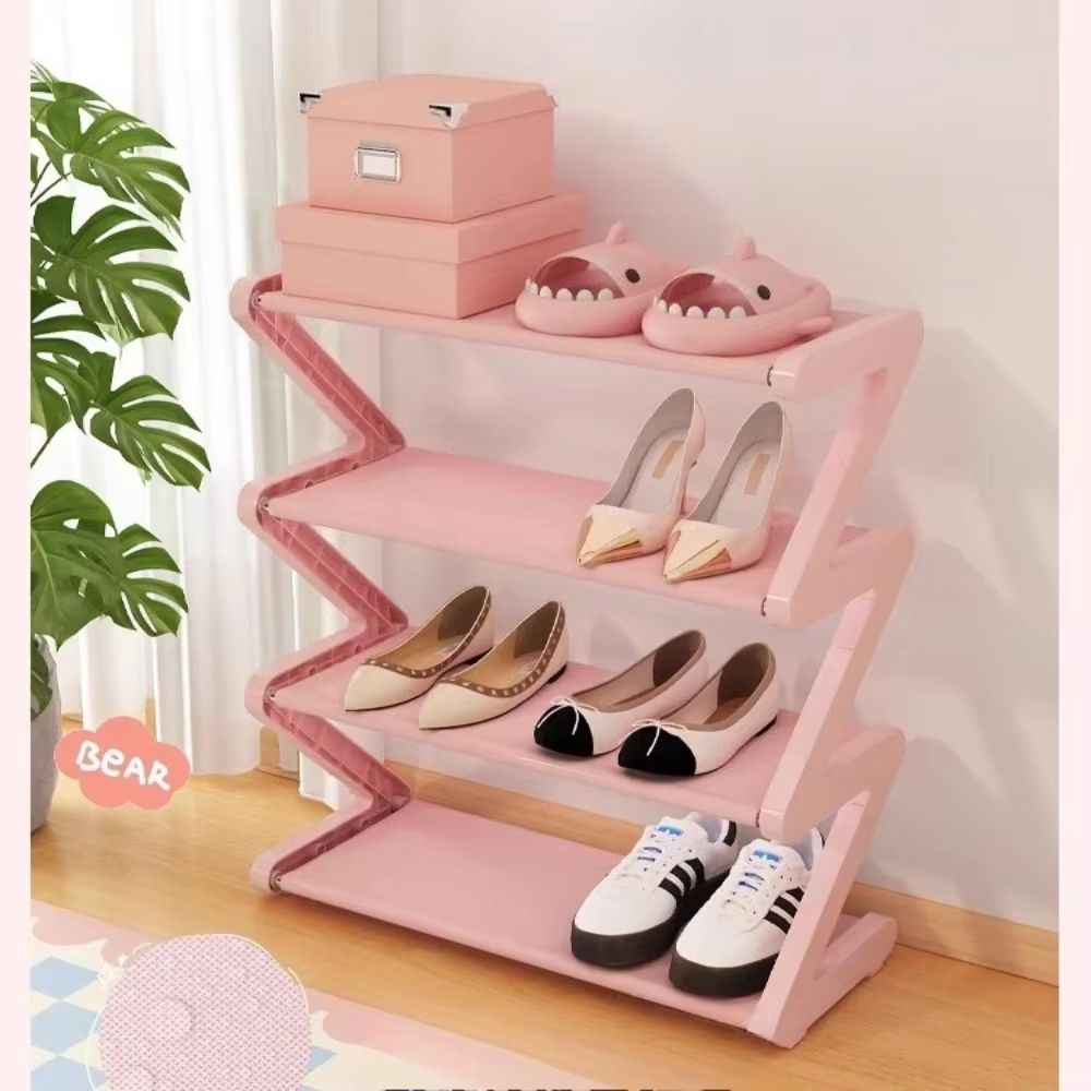 Creative ZShaped MultiLayer Shoe Rack  SpaceSaving Shoe Storage Organizer For Home  Dorm 2