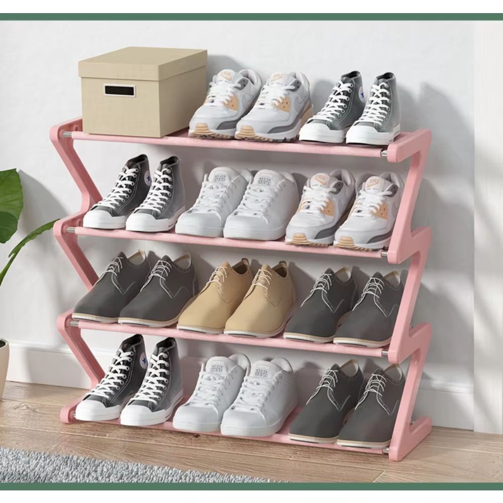 Creative ZShaped MultiLayer Shoe Rack  SpaceSaving Shoe Storage Organizer For Home  Dorm 3