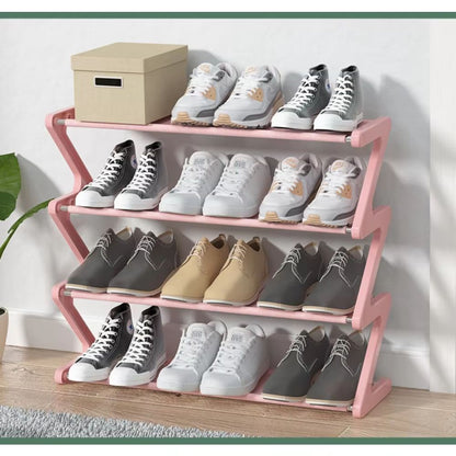 Creative ZShaped MultiLayer Shoe Rack  SpaceSaving Shoe Storage Organizer For Home  Dorm 3