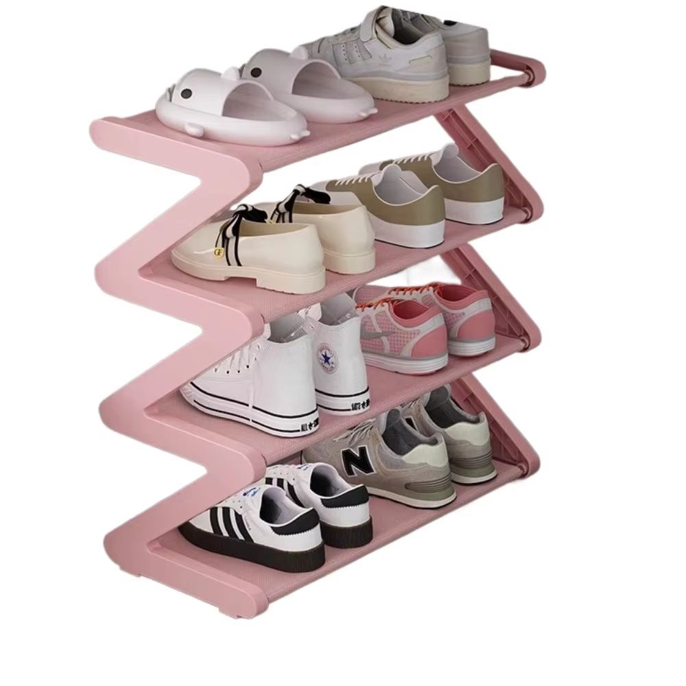 Creative ZShaped MultiLayer Shoe Rack  SpaceSaving Shoe Storage Organizer For Home  Dorm 4
