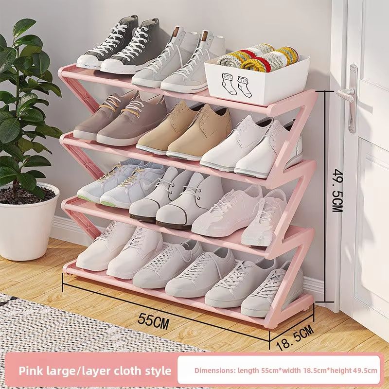 Creative ZShaped MultiLayer Shoe Rack  SpaceSaving Shoe Storage Organizer For Home  Dorm 5